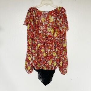 Intimately Free People Say It To Me Bodysuit Floral Ruffle